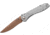 Benchmade Seven Ten Folding Knife, 4in, CPM-S90V Stainless Steel, Recurve Drop Point Blade, 6061-T6 Anodized Aluminum, Gray Aluminum Handle, 710FE-24