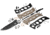 Benchmade Sibert Auto Adamas Axis Stud Automatic Folding Knife, 3.8in CPM-CruWear Steel Drop Point Serrated Grey Coated Blade, G10 Handle, 2750SGY-3