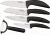 Benchmark Ceramic Kitchen Set, black non-slip rubberized Handle BMK022