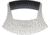 Benchmark Kitchen Ulu Knife, Black Synthetic Handle, 4.75in Handle, 6.5in SS Ulu Blade, ULU /BMK117