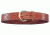 Bianchi B9 Fancy Stitched Belt - Plain Tan/Suede, Brass 12293