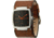 Black Dice Flow Men's Watch - Black/Orange Dial, Brown Leather Strap BLABD-002-06