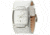 Black Dice Flow Men's Watch - White Dial, White Leather Strap BLABD-002-03