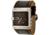 Black Dice Grind Men's Watch - Black/Orange Display, Black Leather Strap, SS Case BLABD-047-01