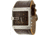 Black Dice Grind Men's Watch - Brown Display, Brown Leather Strap, SS Case BLABD-047-02