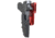 Black Scorpion Outdoor Gear Pro Heavy Duty Competition Holster, Right Hand, GLOCK 34/ 35, 5.31in Barrel, 1.5 - 1.75in Belts, Kydex/ 6066 Aluminum, Black/Red, HCD2-USPSABS-GL34BKRH