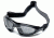 Body Specs BS-Twin Goggles w/ Anti-Fog Interchangeable Gray/Clear Lenses, Black Frame