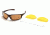 Body Specs Moons Sunglasses Metallic Brown Frame with Bronze Mirror Clear and Yellow Lens
