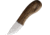 BPS Knives Small EDC Fixed Blade Knife, 6.5in Overall, 2.38in, Scandi Grind 5Cr14MoV, Satin Blade, Walnut Handle, Leather Sheath, MK1SSH