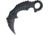 Brous Blades Enforcer Linerlockout Folding Knife, 2.75in Blackout Finish SS Karambit Blade, Black Sculpted Polymer Handle, Finger Ring, Pocket Clip, BRBM001B