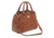 Bulldog Cases &amp; Vaults Satchel Series Concealed Carry Purse Chestnut With Leopard Trim
