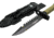 Campco Humvee Survival Knife, 7.50in, Stainless Steel, Fixed Sawback Plain Black Blade, Black Textured Rubber Handle, HMV-KFXB-02