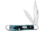 Case Peanut Mediterranean Blue Folding Knife, 2.88in Closed, 2.1in/1.53in, Mirror Clip/Pen Blades, Pocket Worn Mediterranean blue Jigged Bone Handle, 51858