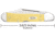 Case Mini CopperLock Folding Knife, 3.63 in, Chrome Vanadium Steel, Yellow Synthetic Handle, 30116