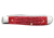 Case Mini Trapper Folding Knife, 3.5 in, Chrome Vanadium Steel, Dark Red Bone Peach Seed Jig Handle, 31952
