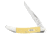 Case Small Texas Toothpick Folding Knife, 3 in, Tru-Sharp Surgical Steel, Yellow Synthetic Handle, 81095