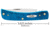 Case Sod Buster Jr Folding Knife, 3.63 in, Tru-Sharp Surgical Steel, Caribbean Blue Bone Sawcut Jig Handle, 25590