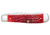 Case Trapper Folding Knife, 4.13 in, Chrome Vanadium Steel, Dark Red Bone Peach Seed Jig Handle, 31950