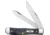 Case Trapper Crandall Gray Folding Knife, 4.13in Closed, 3.24in/3.27in, Carbon Steel, Mirror Clip/Spey Blades, Pocket Worn Gray Crandall Jigged Bone Handle, 58410