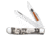 Case Trapper Sportsman Folding Knife, 3.24in/3.27in, Tru-Sharp Surgical Steel, Clip Point/Spey Blade, Elk Embellished Natural Bone Handle, 81222