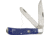 Cattleman'S Cutlery Signature Trapper Blue Folding Knife, Satin 3Cr13 SS Clip/ Spey Blades, Blue Jigged Delrin Handle, SS Bolster, Inlay Shield, Blue, CC0002JBL