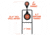 Champion Traps and Targets Centerfire Double Gong Spinner Steel Target, Orange, Small, 40875