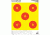 Champion Shotkeeper Targets, Yellow/Red 5-Bullseye, Large - 12 Pack - 45563 