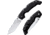 Cold Steel Voyager Large Folding Knife, 4in, AUS 10A Steel Blade, Folding Plain Drop Point Stone Washed Blade, Black Textured Griv-Ex Handle, CS-29AB