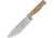 Condor Tool and Knife Low Drag Knife, 11.5in Overall, 6.5in Satin 1075Hc Steel Blade, Natural Canvas Micarta Handle, Brown Leather Sheath, CTK2814-6.5HC
