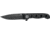 CRKT M16-03DB Folding Knife by Kit Carson, 3.5in, D2 Steel, Stonewash Plain Blade, Black Matte Aluminum Handle, M1603DB