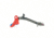 Cross Armory Glock Gen 1-3 Enhanced Flat Faced Trigger w/Bar, 9mm, Aluminum, Red/Blue Safety, crGTb-rd-bl