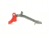 Cross Armory Glock Gen 1-3 Enhanced Flat Faced Trigger w/Bar, 9mm, Aluminum, Red/Red Safety, crGTb-rd