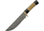 Damascus Camel Bone and Horn Hunter Knife, 7.25 Damascus steel blade, Camel bone and buffalo horn handle, DM-1227BO