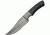 Damascus Clip Point Hunter Fixed Knife, Damascus Steel clip Point Blade, Black horn Handle DM1051HN