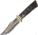 Damascus Hunter Fixed Blade Knife,4.375in,Clip Point Blade,Black Horn Handle DM1061