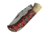 Damascus Red and Black Lockback