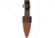 Damascus Sgian Dubh Wood Sheath Knife, 9.25in Overall, 4.5in Double Edge Damascus Steel Dagger Blade, Rosewood Handle, Rosewood And Leather Sheath, DM-1171