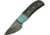 Damascus Skinner Horn Turquoise Knife, 5.5in Overall, 2in Damascus Steel Skinner Blade, Horn Handle, Horn And Turquoise Handle, Brown Leather Sheath, DM-1146HN
