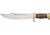 Down Under Knives Bowie Fixed Blade Knife, 10.875in, Leather/Brass Handle DUKCD