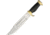 Down Under Outback Eclipse Fixed Blade Knife, 11in, 1095 Carbon Steel, Standard Edge, Mirror Polish, Black Leather Handle DUKCDE