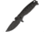 DPx Gear HEST-F Framelock Folding Knife, Black, Black textured titanium handle, DPHSF014