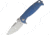 DPx Gear HEST-F Framelock Folding Knife, Blue, Blue textured titanium handle, DPHSF010