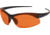 Edge Tactical Eyewear Sharp Thin Temple Sunglasses, Soft-Touch Matte Black Frame / Tigers Eye Vapor Shield Lens, One Size, SSE610-TT