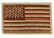 Elite Survival Systems US Flag Patches - Standard Orientation, Coyote/FDE, 3.5in x 2in ID-US-105