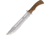 ElitEdge Hunting Fixed Blade Knife, 16in Overall, 10.25in, Satin Sawback 440C Blade, Brown Wood Handle, Nylon Sheath, 20-669WD