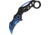 ElitEdge Karambit Blue A/O Folding Knife, 5.25in Closed, 2.75in, Stainless Karambit Blade, Black Aluminum Handle, 10-578BLB