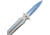 ElitEdge Two-Tone Blue A/O Folding Knife, 4.75in Closed, 3.5in, Two-Tone False Edge Stainless Blade, Blue/Silver Stainless Handle, 10-A38BL