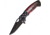 ElitEdge US Flag Folding Knife, 4.5in Closed, 3in, Black Stainless Blade, Synthetic Handle, U. S. Flag Handle Artwork, 10-765-SF