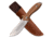 Elk Ridge Drop Point Fixed Blade Knife, 4 in, 3Cr13 Stainless Steel Stainless Steel, Zebra Wood, ER-200-03D
