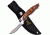 Elk Ridge Fixed Blade, 7in, Stainless Steel Blade, Burl Wood Handle ER-538